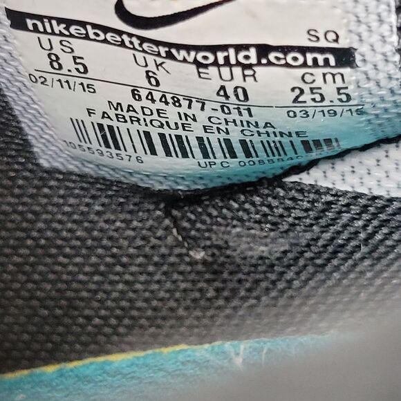 Nike Dunk Sky High Essential Women's Sneaker Size 8.5 Wedge Platform Black Suede - Picture 7 of 10